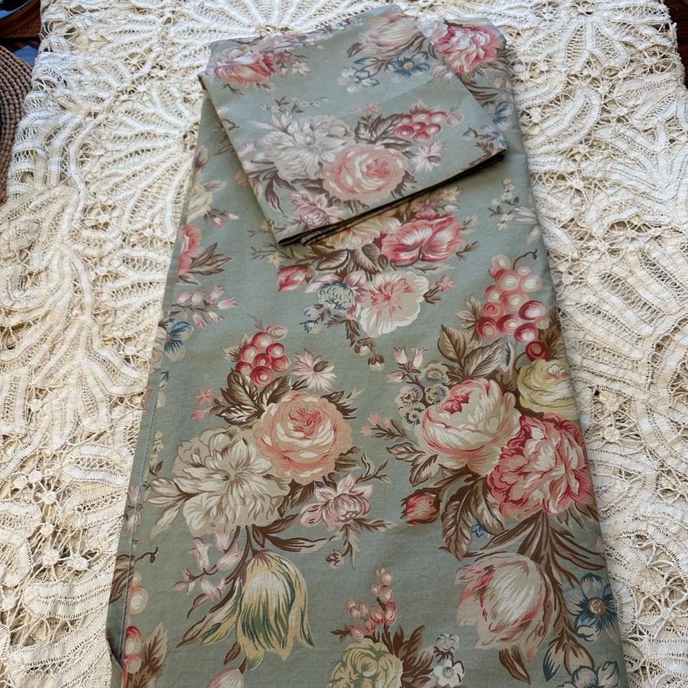 Ralph Lauren Charlotte Sage Full Sheet  & One Pillowcase